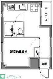 藤コーポ 1Kの間取図画像