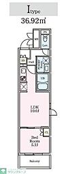 リビオメゾン大岡山 1LDKの間取図画像