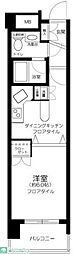 藤和六本木ホームズ 1DKの間取図画像