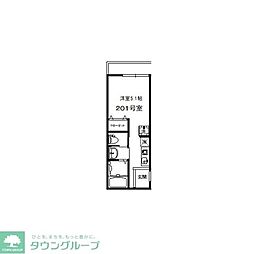 Y.ハウス ワンルームの間取図画像