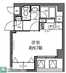 HF駒沢公園レジデンスTOWER ワンルームの間取図画像
