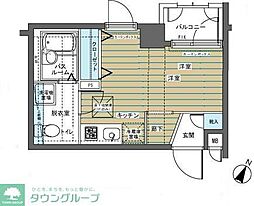 フェニックス目黒 ワンルームの間取図画像