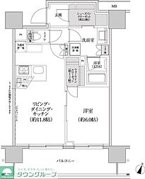 パークハビオ渋谷本町レジデンス 1LDKの間取図画像