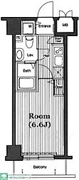 グランド・ガーラ高輪 1Kの間取図画像
