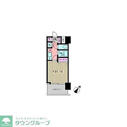 ビイルーム新宿 1Kの間取図画像