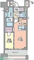 ドレッセ都立大学 1LDKの間取図画像