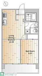 トーア青葉台マンション 1LDKの間取図画像