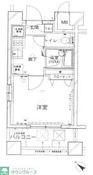 OLIO池尻大橋 1Kの間取図画像