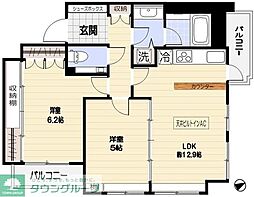 ファミール新宿グランスイートタワー 2LDKの間取図画像