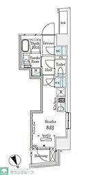 パークナードフィット南青山Vista ワンルームの間取図画像