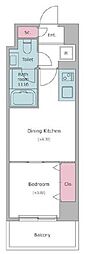 Due二子新地 1DKの間取図画像