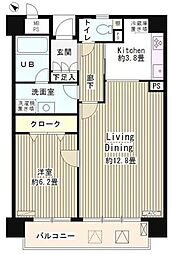アステリオン松濤 1LDKの間取図画像