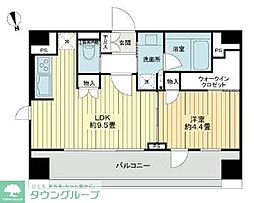 フレシア中目黒 1LDKの間取図画像