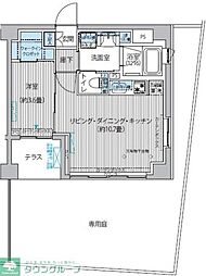 CITYCURRENT目黒学芸大学 1LDKの間取図画像