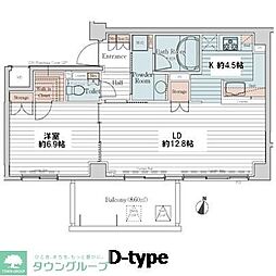 カスタリア三宿 1LDKの間取図画像