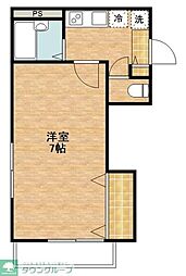 メゾンロワール一番館 1Kの間取図画像