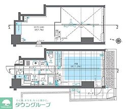 ZOOM神宮前 1Kの間取図画像