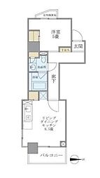 マイプレジール広尾 1LDKの間取図画像