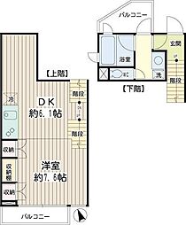 FLEG自由ヶ丘EL 1DKの間取図画像