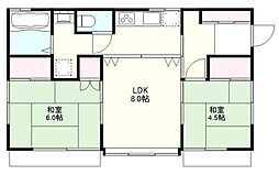 ドエルT.T 2LDKの間取図画像