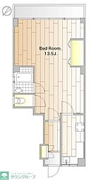 ハナブサマンション 2Kの間取図画像