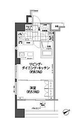 パークハビオ西新宿 1LDKの間取図画像
