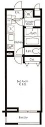 PRIMEURBAN中目黒 1Kの間取図画像