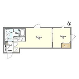 ネオアーバンレジデンス方南町 4階1LDKの間取り