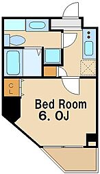 レジディア中野 11階1Kの間取り