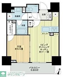 シティハウス四谷三丁目 4階1LDKの間取り