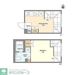 ガーデンレジデンス恵比寿 1階1DKの間取り