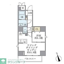 Ｌａ　Ｐｅｒｌａ　Ｙｏｔｓｕｙａ 7階1LDKの間取り