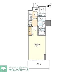 フロンティア新宿タワー 18階1Kの間取り