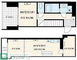Skuld神楽坂 3LDKの間取図画像