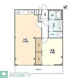 シンクレール 1LDKの間取図画像