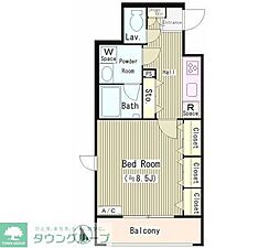 LecielM's 1Kの間取図画像