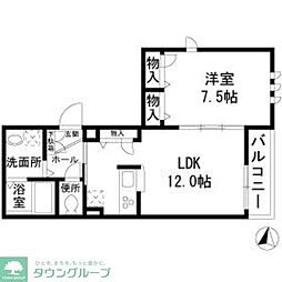 M-style新宿 1LDKの間取図画像
