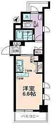 クオーレ西新宿 1Kの間取図画像