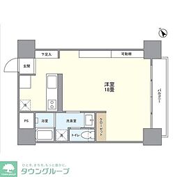 トーア早稲田マンション ワンルームの間取図画像