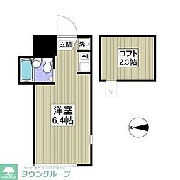 レジデンス中野 ワンルームの間取図画像