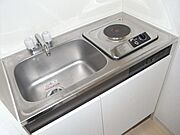 システムキッチン一口コンロ