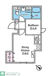 DUOMAISON巣鴨 1DKの間取図画像
