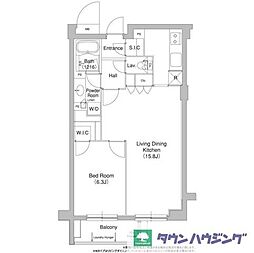 コンフォリア原宿 1LDKの間取図画像