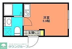 EXCREA1 ワンルームの間取図画像