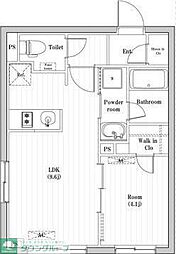 コンポジット渋谷本町 1LDKの間取図画像