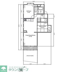 GRANDVALUE河田町 2LDKの間取図画像