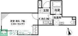 LIBERTA東新宿 1Kの間取図画像