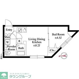 中野区新井4丁目マンション 1LDKの間取図画像