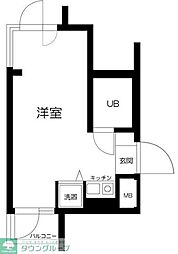 プレール荻窪南 ワンルームの間取図画像