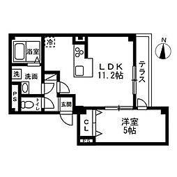 江東区大島7丁目マンション 1LDKの間取図画像